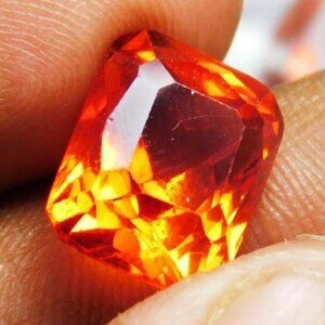 Mexican Fire Opal Red Orange Loose Gemstone Emerald 10.90 ct  C#6